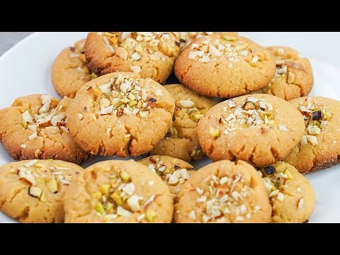 Nan Khatai Biscuits | Eggless Indian Cookies Recipe Without Oven | Easy Homemade Biscuits
