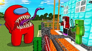 Among Us vs Security House - Minecraft JJ and Mikey Maizen Parody #minecraft #maizen #jj #gaming #challenge | Mikey and JJ