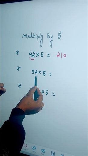 Multiply ANY number by 5 in just 20 seconds 🤯No calculator • No formula • Pure logic 🔥 #mathtrick
