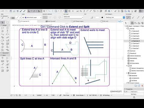 ArchiCAD Module 1: Exercise 4 - Splitting, Adjusting and Intersecting Objects