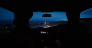 Rear View Of Couple Driving Along Scenic Stock Footage SBV-351795094 - Storyblocks