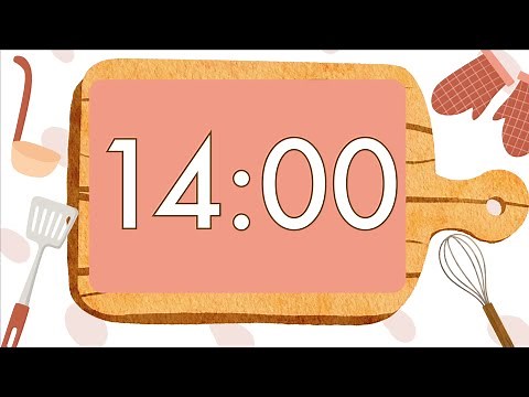 14 Minute Timer with Relaxing Music for Classroom | Fun Alarm and Flashing Zeros at End
