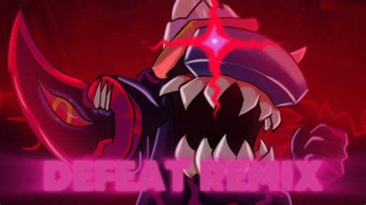 根本没有人可以理解我的痛苦...！更酷的DEFEAT REMIX！！FNF 优质模组 Defeat JustJub Remix CHARTED 全流程！