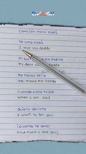 Aprende a cantar en inglés 🎶 👉 Canción para papá ❤ . . . . . . . . . . . #cancionparapapa #father #english #ingles #inglesfacil #inglesonline #pronunciacioneningles #cantandoeningles #zanelenglish #songs #clasesdeingles #cancioneseningles #cancioneseninglés #parati | Zanel English