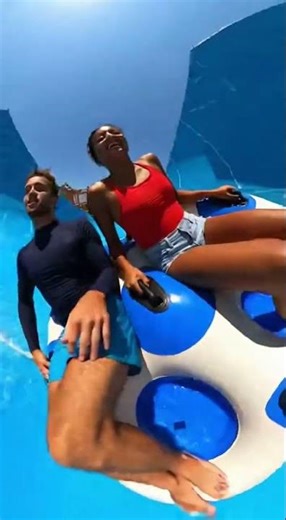 The pool slide is incredibly fun! #relaxing #funny #waterslide