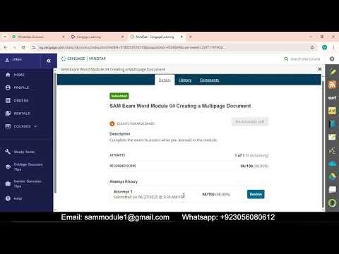 SAM Exam Word Module 04 Creating a Multipage Document | SAM Exam Word Module 04
