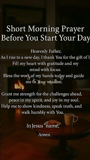 ☀️ Short Morning Prayer Before You Start Your Day | Peaceful Start with God