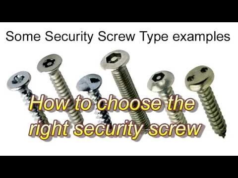 How to choose the right security screw