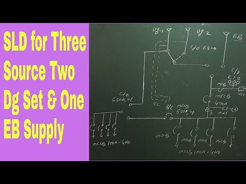 SLD For Three Source Two DG Set & One Electrical Board Supply