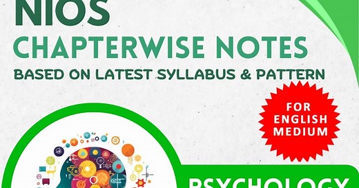 NIOS CLASS 10 PSYCHOLOGY (222) COMPLETE CHAPTER WISE NOTES FOR OCTOBER 2025 EXAM