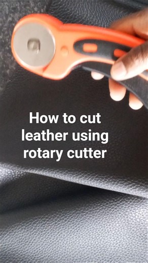 How to cut leather using rotary cutter #bagmaking