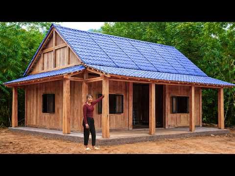 150 Days Alone in the Wild – Determined Woman Builds Her Strong Wooden Dream House