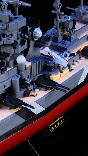 14K views · 218 reactions | Bismarck in action ⚓ Guns firing. Details glowing‍ It’s power and precision in perfect sync. Hit replay — you know you want to. ‍ #JMBricklayer #bismarck #battleshipbuild #EpicBuild #buildingtoys | JMBricklayer | Facebook