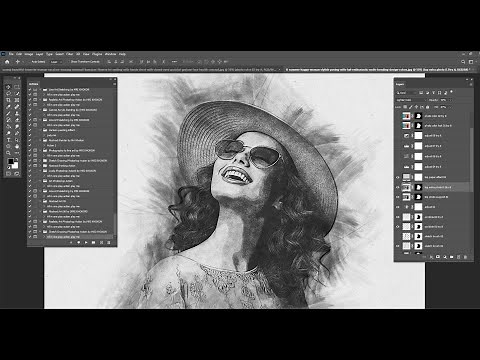 Sketch Drawing Photoshop Action Tutorial