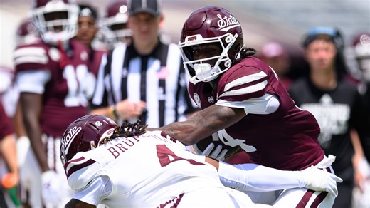 Watch Mississippi State football spring practice clips of Kamario Taylor, more