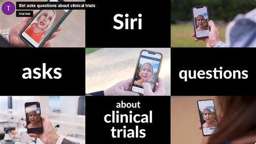 Siri asks questions about clinical trials