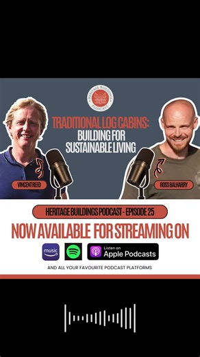 🎙️ 𝐄𝐩𝐢𝐬𝐨𝐝𝐞 𝐟𝐞𝐚𝐭𝐮𝐫𝐢𝐧𝐠 𝐑𝐨𝐬𝐬 𝐁𝐚𝐥𝐡𝐚𝐫𝐫𝐲 𝐢𝐬 𝐧𝐨𝐰 𝐬𝐭𝐫𝐞𝐚𝐦𝐢𝐧𝐠! Join us as Vincent Reed sits down with Ross Balharry, founder of Bedrock Buildings, a specialist in round timber construction including Canadian log style, scribe log homes, and post-and-beam framing. Ross shares how his background in structural engineering and hands-on craftsmanship shapes his approach to sustainable, low-carbon building using natural materials and heritage techniques. 🎧 Listen to t