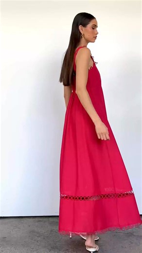 3.2K views | The season for sparkle is coming… and it’s dressed in red | Shop early before it's gone ❤️ https://ginghamandheels.com/products/reign-maxi-dress-red | Gingham and Heels | Facebook
