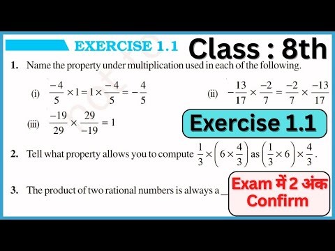 Class 8th Maths | Chapter 1 (Rational Number) Exercise 1.1 | New NCERT Book | @dearRockSir