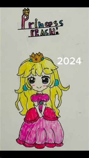 Princess peach drawing edit ✨👑I don’t do one in 2025😅 #nintendofanart