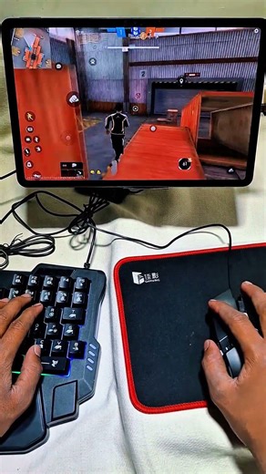 free fire video keyboard and mouse🖥🖱 with redmi pad pro 2 5g #mixpro #geekgamer #ggmousepro2 #shorts