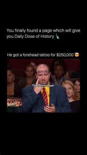 Historic Dose on Instagram: "In a controversial April Fools’ Day promotion, a Filipino man agreed to tattoo the logo of a local radio station, “KRUD,” across his forehead after being told he’d receive a big cash prize. Thinking it was a legitimate contest and motivated by personal need, he went through with the tattoo, only to find out later that the offer was meant as a prank and not a real paid challenge. The stunt generated massive online debate, sympathy from other brands offering support, a