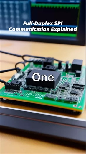 Full-Duplex SPI Communication Explained Learn how SPI sends and receives data at the same time using separate data lines, and why this makes SPI faster than other protocols. #spi #embedded #embeddedsystems #microcontroller #electronics #firmware #iot #automotive #ev #hardware | Embedded Tutorials