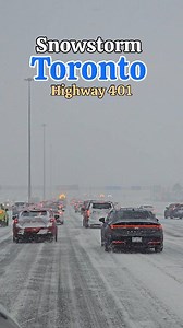 Highway 401, Toronto ❄️🇨🇦 Heavy snowfall across Toronto, with road crews working nonstop to keep traffic moving. Please slow down, leave extra distance, and drive with caution. A huge shout-out and heartfelt thank you to the snow plow operators and road crews braving these conditions to keep Ontario’s highways safe — your hard work truly doesn’t go unnoticed. 🇨🇦👏 Stay safe, everyone. . . . #ontario #canada #winterdriving #snowfall #winter #highway401 #toronto #snow #roadsafety #snowstorm #s