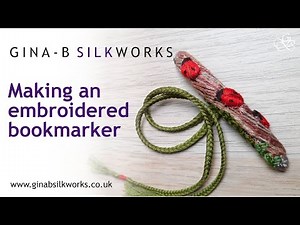 Making an embroidered bookmarker - with ladybugs & fingerloop braids / #monthlymake2023 red creature