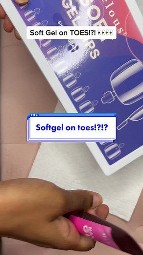 I had to bring my grippas out for this one 😂 Would you wear soft gel on your toes? 👀👀 you can find the materials on my Amazon storefront! #softgeltips #softgeltoes #amazonnailfinds #fyp