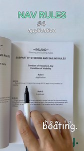 2K views · 26 reactions | NAV RULES #4: application - This rule states that rules 5-10 apply in areas of visibility. Meaning, no fog, storms, etc… we can say that it’s a sunny, high visibility day!The PDF link for this book is in my bio  and remember you must have this book on board a >12m vessel!#howtoboating #howto #boating #driving #captain #visibility #book #yachting #yacht #sailing #sail | How to boating | Facebook