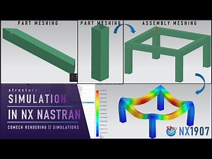 FRAME STRUCTURAL SIMULATION USING ASSEMBLY MESHING || NX SIMULATION || NX COURSE || PART-2
