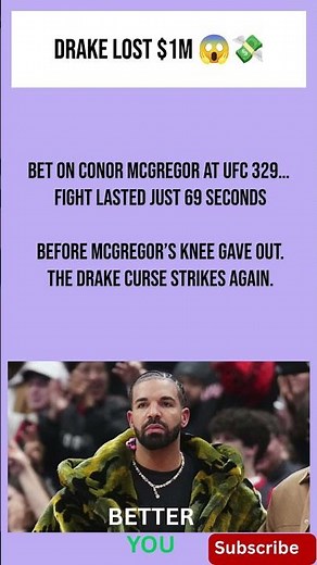 Drake Loses $1 Million Bet After McGregor’s 69-Second UFC 329 Disaster