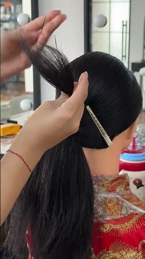 Here s the tutorial to share.#Chinese-style bride look#The shape of a dragon and phoenix