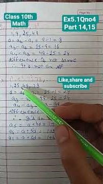class 10th Math chapter 5 Ex 5.Qno4part14,15 arithmeticprogression NCERT #mathshorts #quickrevision