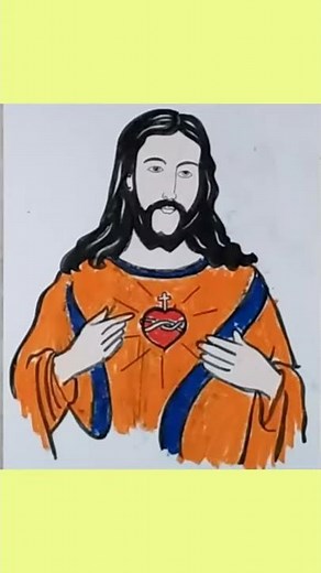 how to draw jesus step by step slowly | Artistica #Shorts