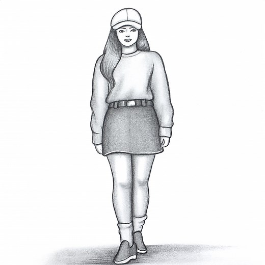 28K views · 560 reactions | #Girldrawing #Pencildrawing #Easydrawing | Drawingneelu | Facebook