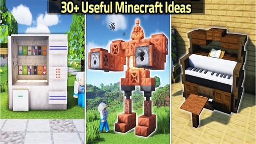⛏️30 Useful Minecraft Ideas Shorts Compilation ManDooMiN 😲