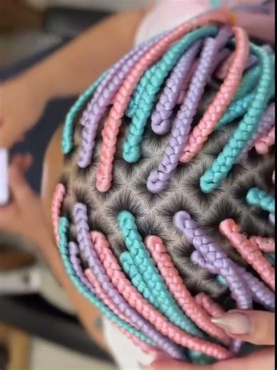 Knotless braids colorful box braids #knotlessbraids #boxbraids #coloredhair #braids #hairstyle