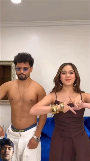 Jannat and Neeraj without shirt 😱 #shorts​ #jannatzubair​