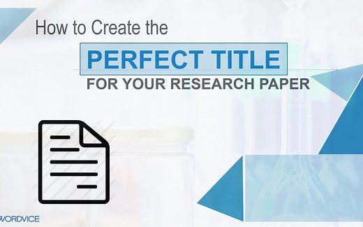 How to Write a Research Paper Title
