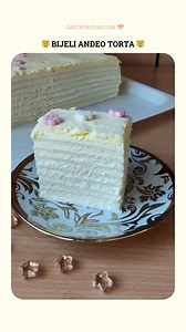 908K views · 6.3K reactions |  Bijeli Anđeo Torta – Elegancija u svakom zalogaju! 懶*Tražite savršenu tortu za posebne prilike? Ova kombinacija nježnih Rozen kora, kremastog fila s vanilijom i bijelom čokoladom te laganog šlaga osvojit će baš svakoga! Priprema je jednostavna, a rezultat – čista čarolija!  Recept je u komentaru! ‍ #bijeliandjeo #torta #recept #jednostavnirecepti #kolači | Brza Kuhinja | Facebook