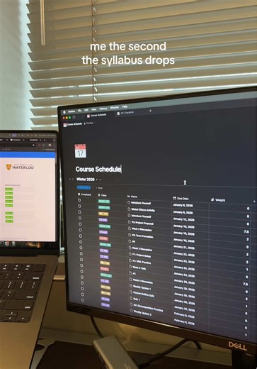 takes a while but sets yourself up for a successful term 🙂 I’m using Notion! #university #college #uni
