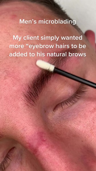 Men's Microblading: Adding Natural Eyebrow Hairs