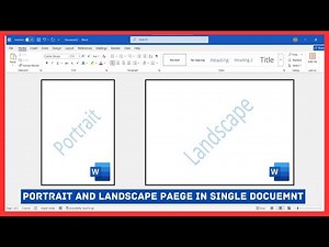 Portrait and Landscape Page in Same Document in Word | Word Me Page Ko Landscape kaise Kare