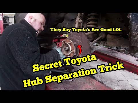 Toyota Brake Backing Plate And Hub Separation Trick