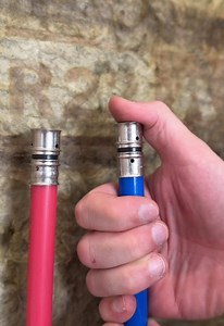 Wait… is plumbing easy now!?👇 … This new @SharkBite Plumbing PEX Press System feels almost suspiciously simple. … Cut the PEX, slide the fitting on, clamp it shut, and you’re done! … Honestly, even the copper-sweating plumbing enthusiasts might like this one.