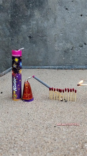 Macthstik Amazing Cracker Experiment 💥🔥 Diwali Cracker Experiment 😮‍💨 #shorts