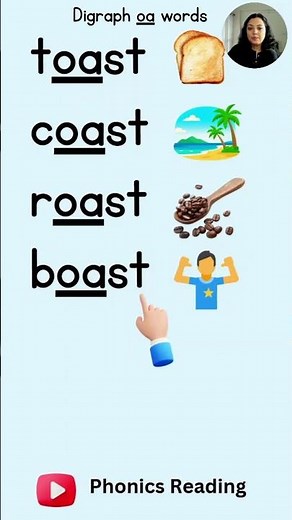 Digraph OA Words Reading Practice with Phonics