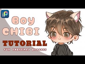 【Tutorial】How to draw Chibis (Boy ver.) (Ibis Paint X) | step by step